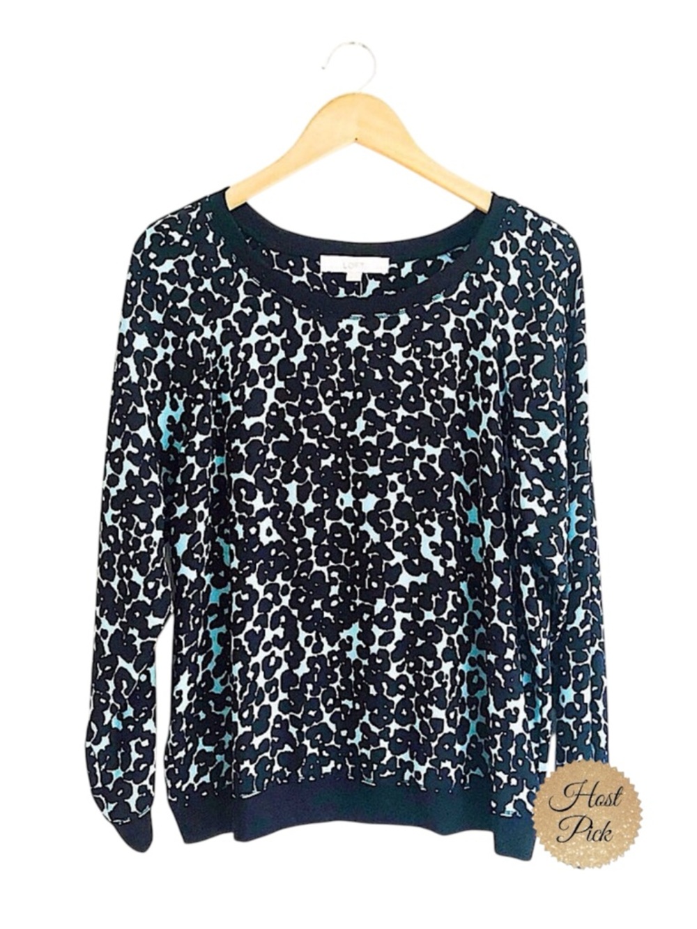 LOFT Leopard Print Pullover Blouse